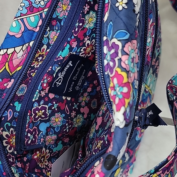 Vera Bradley Disney Collection Paisley Triple Zip Hipster Bag Sensational Six Pa - Picture 4 of 6